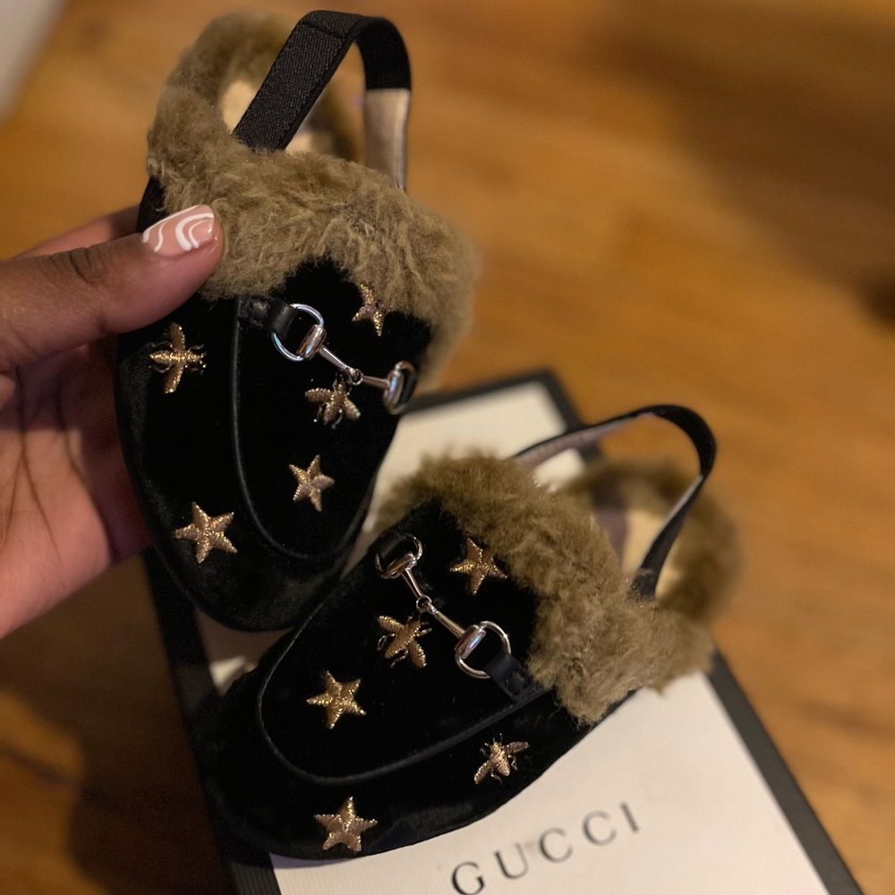 Toddler Gucci Fur Lined Mules